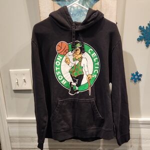 Fanatics Black Boston Celtics Hoodie Men's Sz L w/front Pouch